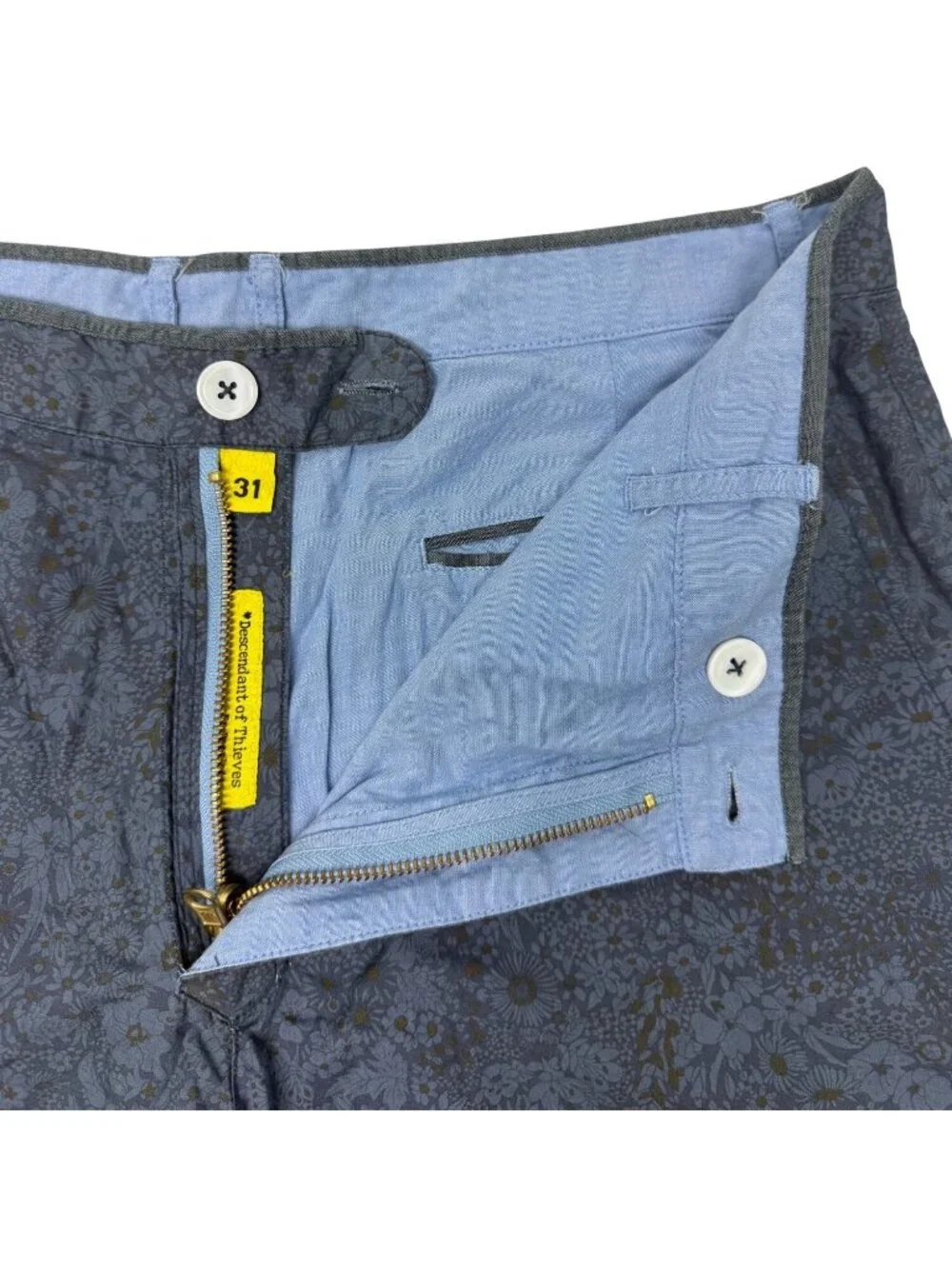 SZ 31 REVERSIBLE Descendants of Thieves Dres Ladro  Floral Oxford Mens Shorts